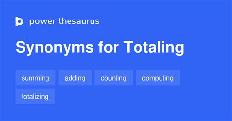 totaling synonym|totaling .